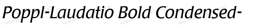 Poppl-Laudatio Bold Condensed字体转换